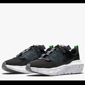 Nike Crater Impact Womens Running Shoes Blk/Gray Sneakers W/Green Accents Sz 8